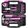 DOWELL Tool Set, 40 Pcs Tool Kit, Screwdriver Set With Storage Case, Pink