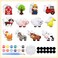 Sinmoe 12 Sets Ceramic Figurines Paint Kit, DIY Farm Animals Magnets