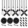 ELFCAB 6 Combo Ceiling Fan Pull Chain Set Including diameter 3mm Beaded Ball Fan Pull Chain Pendant Extra 12Pcs Pull Loop Connectors 3Pcs 36inches Extension Chains(Matte Black