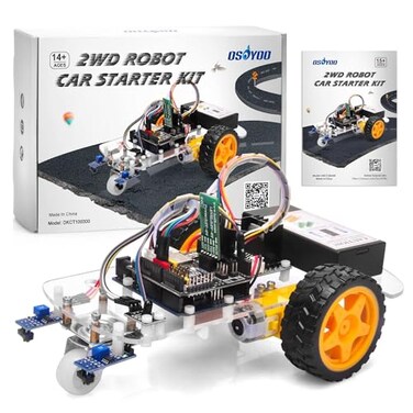 OSOYOO 2WD Robot Car Starter Kit for Arduino &ndash; Smart Educational Robotics Kit for Beginners and AdultsBuild, CodeControl via WiFi, Bluetooth, IRLearn ProgrammingElectronics