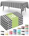 Pureegg Plastic Table Cloth Disposable 54x108 Inch 10 Pack, Black Plaid