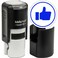 MaxMark Round Self Inking Emoji Stamp - Like - Blue Ink