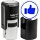 MaxMark Round Self Inking Emoji Stamp - Like - Blue Ink