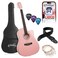 Ashthorpe 41-inch Beginner Cutaway Acoustic Guitar (Pink, Full Size Basic Starter Kit w/Gig Bag, Strings, Strap, Picks, and Lessons