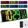 CYMHCHL 17.2" Large Digital Wall Clock with Bluetooth Auto Sync Time Big Timer