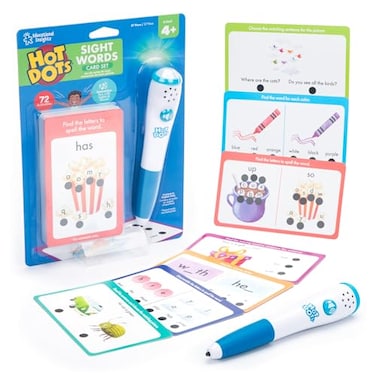 Educational Insights Hot DotsSight Words Card Set - Learn to Read Activities for Kids, Includes 26 Double-Sided Cards, Reading Games, Reading Tools, Gift for Ages 4