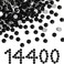 Beadsland Flat Back Crystal Rhinestones Bulk, Jet Black, SS10, 14400pcs