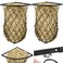 Yaocom 2 Set Black Wall Mount Hay Feeder with Net Collapsible Hay Rack with Net Slow Feeder for Horses Goats (Triangle