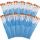 Sherr 48 Pcs Paint Brush Set Bulk, 0.28, 0.35, 0.43, 0.59 Inch, Angle Style