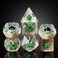 Cusdie 7-Die Dice DND, Polyhedral Dice Set Filled with Animal(Green Turtle