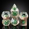Cusdie 7-Die Dice DND, Polyhedral Dice Set Filled with Animal(Green Turtle