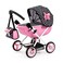 Bayer Design Cosy Doll Pram, Foldable Stroller for 18 in Dolls, Black Pink