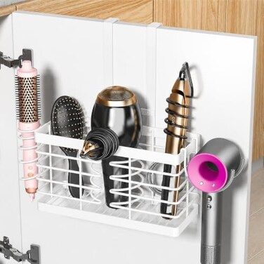 Sevenblue 2026 Upgraded 3-in-1 Universal Hair Tool Organizer, L Size, White