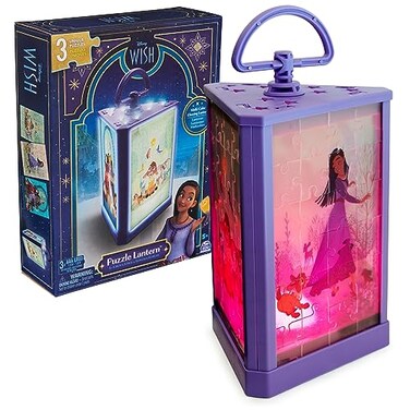 Spin Master Games Disney Wish Puzzle Lantern, 3-Pack 24-Piece Puzzles