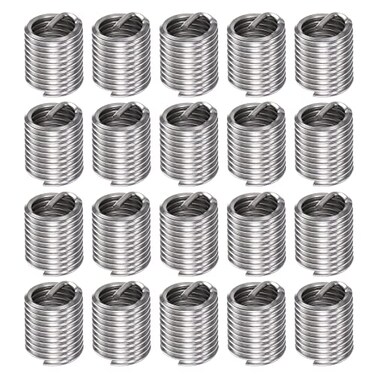 HARFINGTON 20pcs Wire Threaded Inserts 7/16-14 UNC 2D 22.2mm 304 Stainless Steel Helical Coiled Wire Thread Sleeve