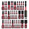 GEINXURN Screwdriver Bit Set with PH1/PH2/PH3/SQ1/SQ2/T20/T25/SL8/SL10 and 1Pcs Impact Bit Holder, 60Pieces Impact Rate Insert Driver Bit Set