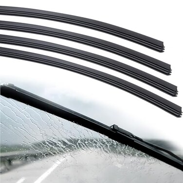 BFXM 4Pcs Wiper Blade Refill, 28 inch DIY Adjustable Wiper Blade Refill