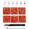 Beadsland Flatback Rhinestones, Orange, Mixed 6 Sizes 4300pcs