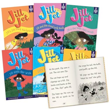 Junior Learning Jill Jet Decodable Reader Chapter Books, 6 Piece Set