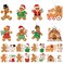 Funrous 48 Pcs Christmas Gingerbread Men Crafts Kit DIY Hanging Ornaments