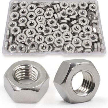 ZQZ6-32 Hex Nuts,220PCS Stainless Steel Hardware Nut 304 ss Threaded Nut