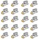 PXZBLG 20pcs Straight Stop Valve, 1/2" PTC Input, 3/8" OD Compression Output