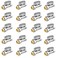 PXZBLG 20pcs Straight Stop Valve, 1/2" PTC Input, 3/8" OD Compression Output