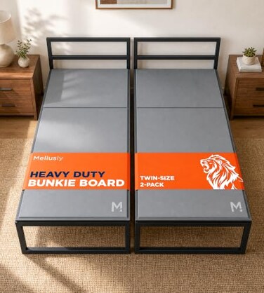 Meliusly Heavy Duty Bunkie Board Twin 2-Pack (38x75- Under Bed Support
