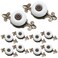 suiwotin Ceramic Knobs, White Dresser Knobs, 10pcs