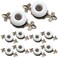suiwotin Ceramic Knobs, White Dresser Knobs, 10pcs