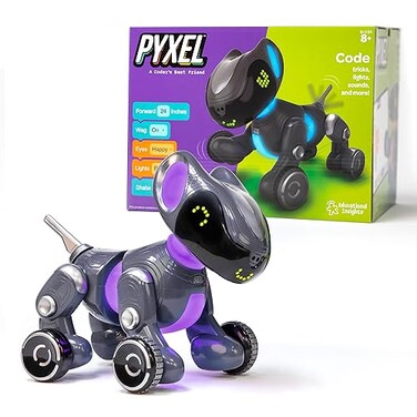 Educational Insights PYXEL A Coder's Best Friend - Programmable Coding Robot for Kids with BlocklyPython Languages, Learn Early Robotics, Kids RobotSTEM Toys for Boys and Girls Ages 8