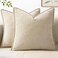 MIULEE Decorative Couch Throw Pillow Covers 20x20 Inch Beige 2 Pack
