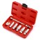 CASOMAN 3/8-Inch Drive Spark Plug Socket Set, 6-Point, Include Extension Bar, Universal JointSpark Plug Gapper, 8Piece Set, CR-V Steel
