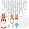 Queekay 20 Pack Mini Swing Top Glass Bottles