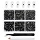 Beadsland Flatback Rhinestones, Jet Black, Mixed 6 Sizes 4300pcs