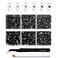 Beadsland Flatback Rhinestones, Jet Black, Mixed 6 Sizes 4300pcs