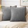 MIULEE Decorative Couch Throw Pillow Covers 18x18 Inch Dark Gray 2 Pack