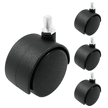 suiwotin 2 Inch Swivel Caster Wheels, M8 Threaded Stem, 4pcs