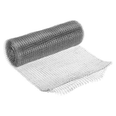 PATIKIL 8inx20ft Wire Mesh Hole Fill Fabric,Stainless Steel Mesh