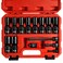 BLACKROBOT 3/8" Drive Swivel Socket Set, 14 Pieces Deep Universal Impact Socket Set, Metric(10-19mmFlexible Wobble Socket Set, 6 Point, CR-MO, 3", 6" Extension Bars, Socket Adapter