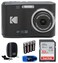 Kodak Pixpro FZ45 Digital Camera Bundle, Includes: SanDisk 32GB Memory Card, Spare Batteries, Hard Shell Camera Case and Card Reader (5 Items(Black