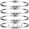 Oudain 4 Pack Sign Mounting Bracket, Adjustable 4-15" Metal Clamp Band