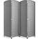 Sorbus Foldable Room Divider, Mesh Privacy Screen (4 Panel, Light Gray