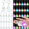 Deekin 48 Pcs Mini Glitter Rubber Duck Keychain Bulk, Stylish and Clear