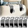 BFXM 6 Pack Car Seat Headrest Hooks,Car Accessories Bling White