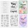 UCEC 4 Sheets Clear Stamps with Scripture, Silicone Stamp for Card Making
