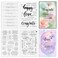 UCEC 4 Sheets Clear Stamps with Scripture, Silicone Stamp for Card Making