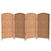 Red Lantern 3 ft. Short Diamond Weave Fiber Folding Screen - Natural - 4 Panel
