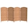 Red Lantern 3 ft. Short Diamond Weave Fiber Folding Screen - Natural - 4 Panel