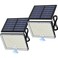 JACKYLED Motion Solar Lights Outdoor, 113 LED Cool White Bright 2 Pack